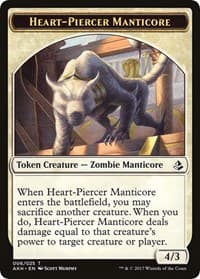 Heart-Piercer Manticore // Warrior Double-Sided Token
