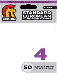 Clear Board Game Sleeves - Standard European (50-Pack)