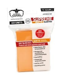 Double Matte Sleeve - Supreme Sleeves Japanese Size Matte Orange (60-Pack)