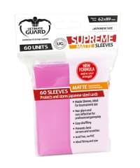 Double Matte Sleeve - Supreme Sleeves Japanese Size Matte Pink (60-Pack)