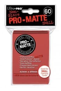 Pro-Matte Small Deck Protectors - Red (60-Pack)