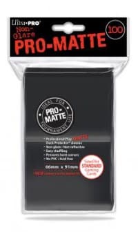 PRO-Matte Standard Deck Protectors - Black (100-Pack)