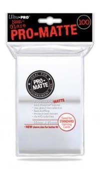 PRO-Matte Standard Deck Protectors - White (100-Pack)
