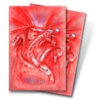 Red Diamond Dragon Small Deck Protectors by Monte Moore (50-Pack)