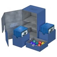 Twin Flip 'n' Tray Deck Case - Blue (Holds 160+)