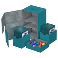 Twin Flip 'n' Tray Deck Case - Petrol (Holds 160+)
