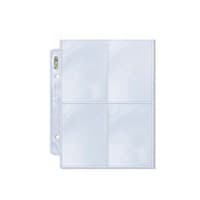 Ultra Pro Platinum Hologram Mini 4-Pocket Pages - 2-Holes, 2.5" x 3.5" (100-Pack)