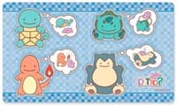 Pokemon TCG: Ditto As Squirtle, Bulbasaur, Charmander & Snorlax Playmat