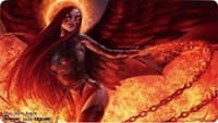Magic Grand Prix 2016 Playmat: Nagoya (Version 2) - "Fire and Iron" Angel - Steve Argyle Commissioned Artwork