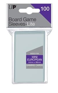 Lite Mini European Board Game Sleeves - 44mm X 68mm (100-Pack)