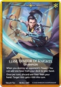 Liam, Traitor of Knights (Gold Metal Prize Card)