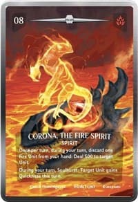 Corona, the Fire Spirit (Silver Metal Prize Card)