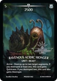 Ravenous Acidic Monger (Full Art) (Argent Saga Championship - Stamped)