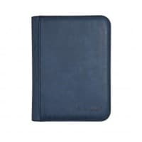 Suede Collection Zippered 4-Pocket Premium PRO-Binder - Sapphire