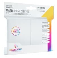 GameGenic Matte Prime Sleeve - Standard Size - White (100-Pack)