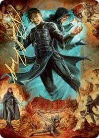 Jace, Mirror Mage Art Card (2/81) (Gold-Stamped Signature)