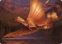 Adult Gold Dragon Art Card