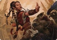 Half-Elf Monk Art Card
