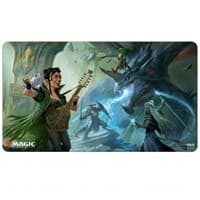 Adventures in the Forgotten Realms Playmat The Party Fighting Blue Dragon (V1) for Magic: The Gathering