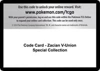 Code Card - Zacian V-UNION Special Collection