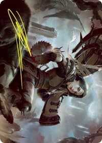 Sawblade Slinger Art Card (Gold-Stamped Signature)