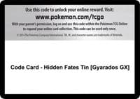 Code Card - Hidden Fates Tin [Gyarados GX]