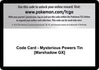Code Card - Mysterious Powers Tin [Marshadow GX]