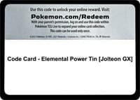 Code Card - Elemental Power Tin [Jolteon GX]