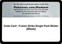 Code Card - Fusion Strike Single Pack Blister [Blitzle]