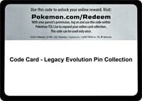 Code Card - Legacy Evolution Pin Collection