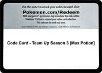 Code Card - Team Up Season 3 [Max Potion]