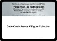 Code Card - Arceus V Figure Collection