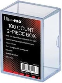 2-Piece 100 Count Clear Card Storage Box