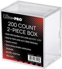 2-Piece 200 Count Clear Card Storage Box