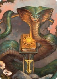 Guardian Naga Art Card (Gold-Stamped Signature)