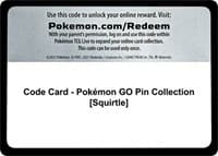 Code Card - Pokemon GO Pin Collection [Squirtle]