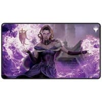 Double Masters 2022 Black Stitched Playmat featuring Liliana, the Last Hope for Magic: The Gathering
