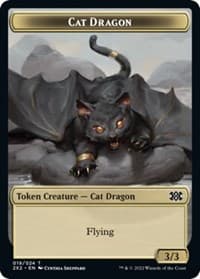 Cat Dragon // Treasure Double-Sided Token