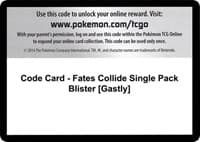 Code Card - Fates Collide Single Pack Blister [Gastly]