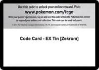 Code Card - EX Tin [Zekrom]