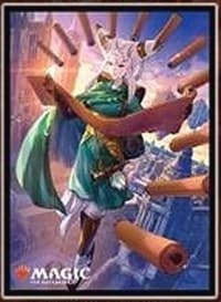 Ensky Imported Card Sleeves: War of the Spark Stained Glass - Tamiyo, Collector of Tales (80 Pack)