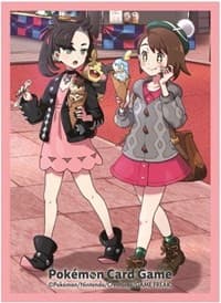 Pokemon TCG: Pokemon Center Japan Exclusive Card Sleeves - Pokemon Trainers OFF SHOT! Marnie & Gloria (64-Pack)