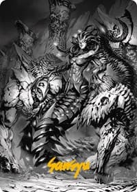 Vraska, Betrayal's Sting Art Card (Gold-Stamped Signature)