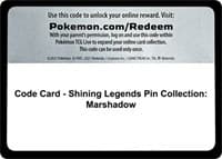 Code Card - Shining Legends Pin Collection: Marshadow