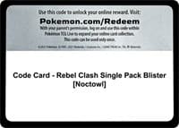 Code Card - Rebel Clash Single Pack Blister [Noctowl]
