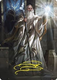 Gandalf the White Art Card (Gold-Stamped Signature)