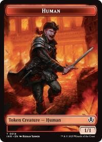 Human (0014) // Emblem - Chandra, Dressed to Kill Double-Sided Token