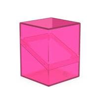 Boulder Deck Case - Clear - Rhodonite (Holds 100+)