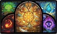 Magali Villeneuve Playmat for Magic: The Gathering (Kickstarter Exclusive) - Dominaria United Stained Glass