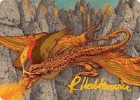 Magmatic Hellkite Art Card (34/54) (Gold-Stamped Signature)